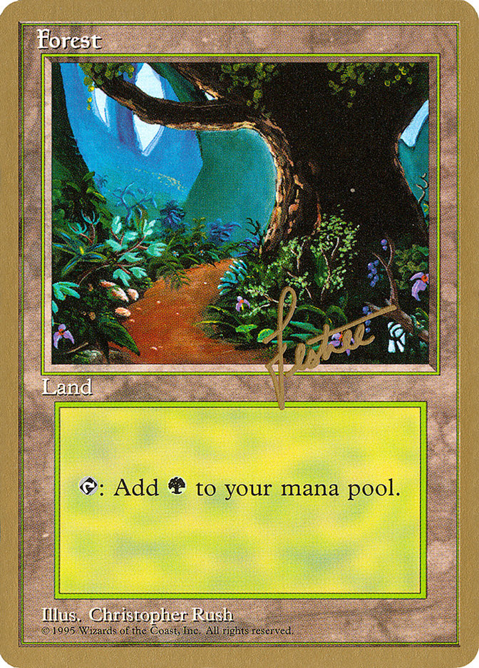 Forest (bl376) (Bertrand Lestree) [Pro Tour Collector Set] | Gaming Infinity