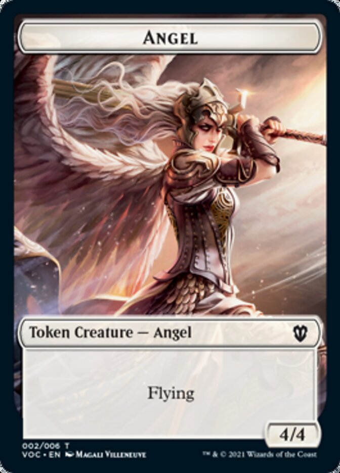 Angel // Clue Double-sided Token [Innistrad: Crimson Vow Commander Tokens] | Gaming Infinity