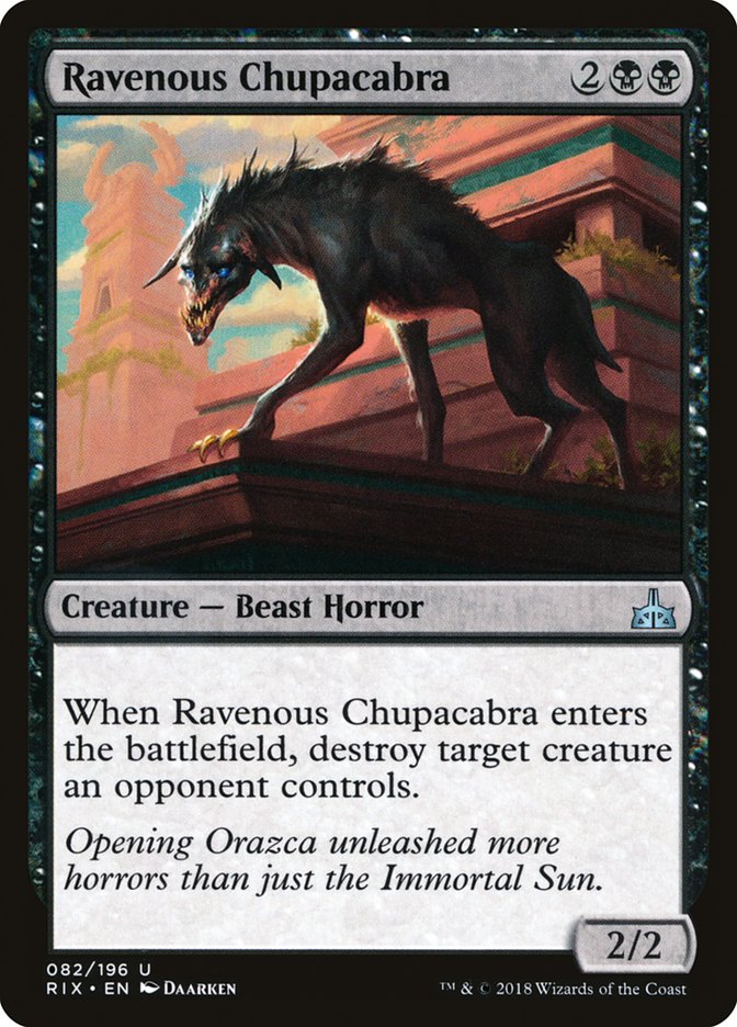 Ravenous Chupacabra [Rivals of Ixalan] | Gaming Infinity