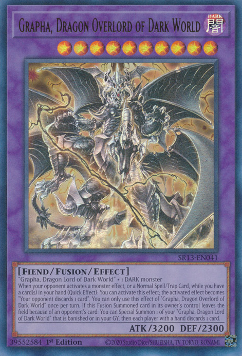 Grapha, Dragon Overlord of Dark World [SR13-EN041] Ultra Rare | Gaming Infinity