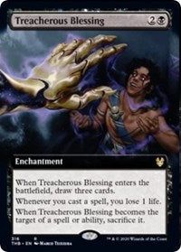 Treacherous Blessing (Extended Art) [Theros Beyond Death] | Gaming Infinity