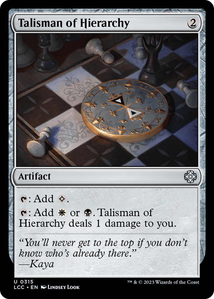 Talisman of Hierarchy [The Lost Caverns of Ixalan Commander] | Gaming Infinity