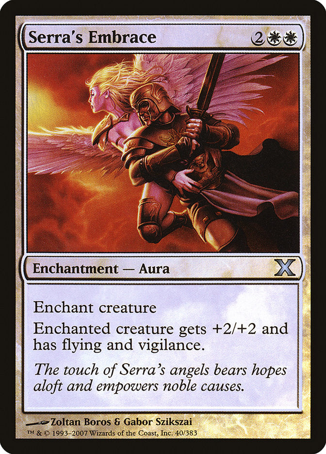 Serra's Embrace (Premium Foil) [Tenth Edition] | Gaming Infinity