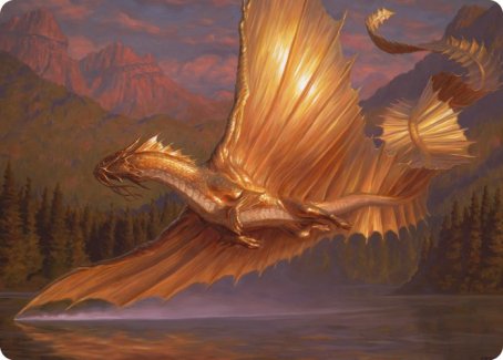 Adult Gold Dragon Art Card [Dungeons & Dragons: Adventures in the Forgotten Realms Art Series] | Gaming Infinity