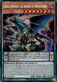 Chaos Emperor, the Dragon of Armageddon [BLAR-EN051] Secret Rare | Gaming Infinity