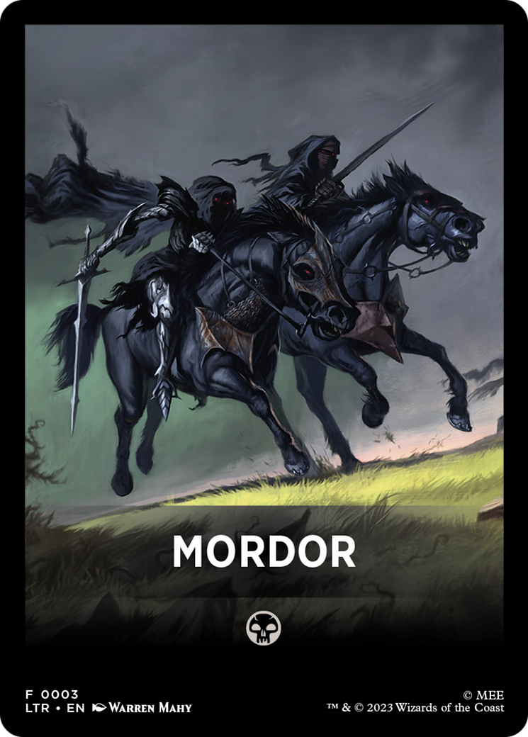 Mordor Theme Card [The Lord of the Rings: Tales of Middle-Earth Tokens] | Gaming Infinity
