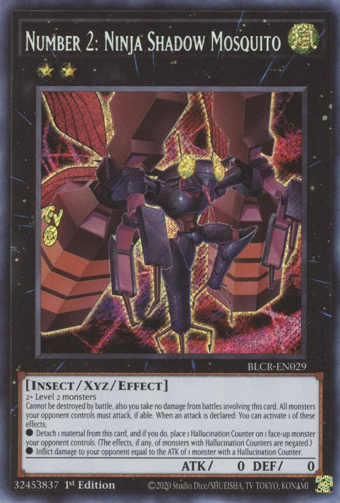 Number 2: Ninja Shadow Mosquito [BLCR-EN029] Secret Rare | Gaming Infinity