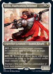 Livio, Oathsworn Sentinel (Foil Etched) [Commander Legends] | Gaming Infinity