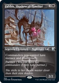 Falthis, Shadowcat Familiar (Foil Etched) [Commander Legends] | Gaming Infinity