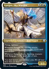 Kangee, Sky Warden (Foil Etched) [Commander Legends] | Gaming Infinity