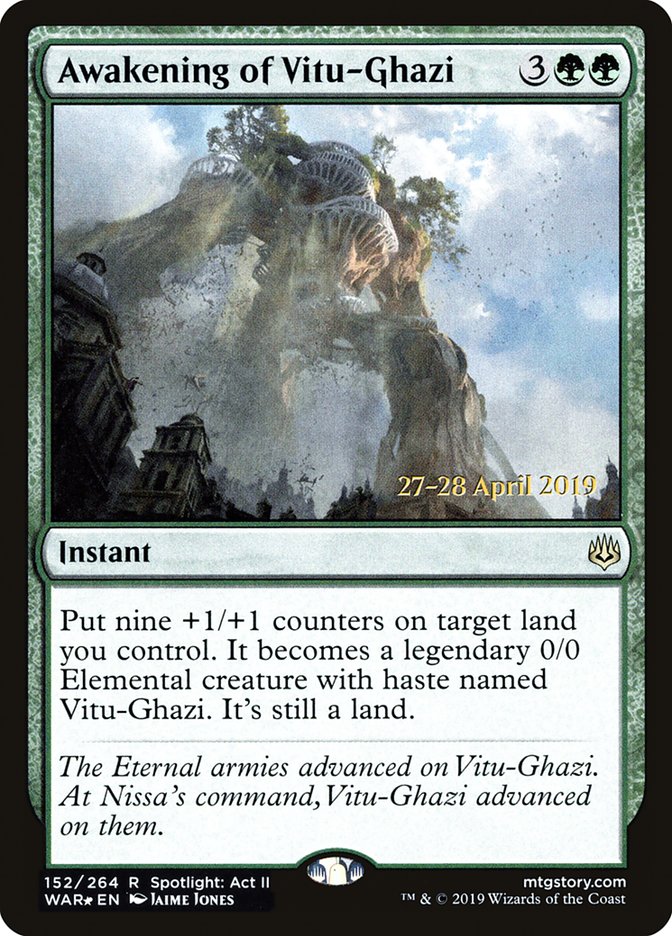 Awakening of Vitu-Ghazi  [War of the Spark Prerelease Promos] | Gaming Infinity