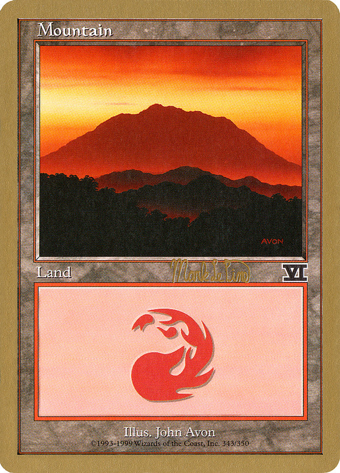 Mountain (mlp346a) (Mark Le Pine) [World Championship Decks 1999] | Gaming Infinity