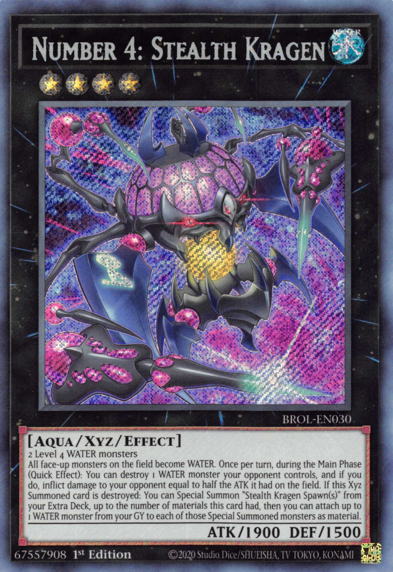 Number 4: Stealth Kragen [BROL-EN030] Secret Rare | Gaming Infinity