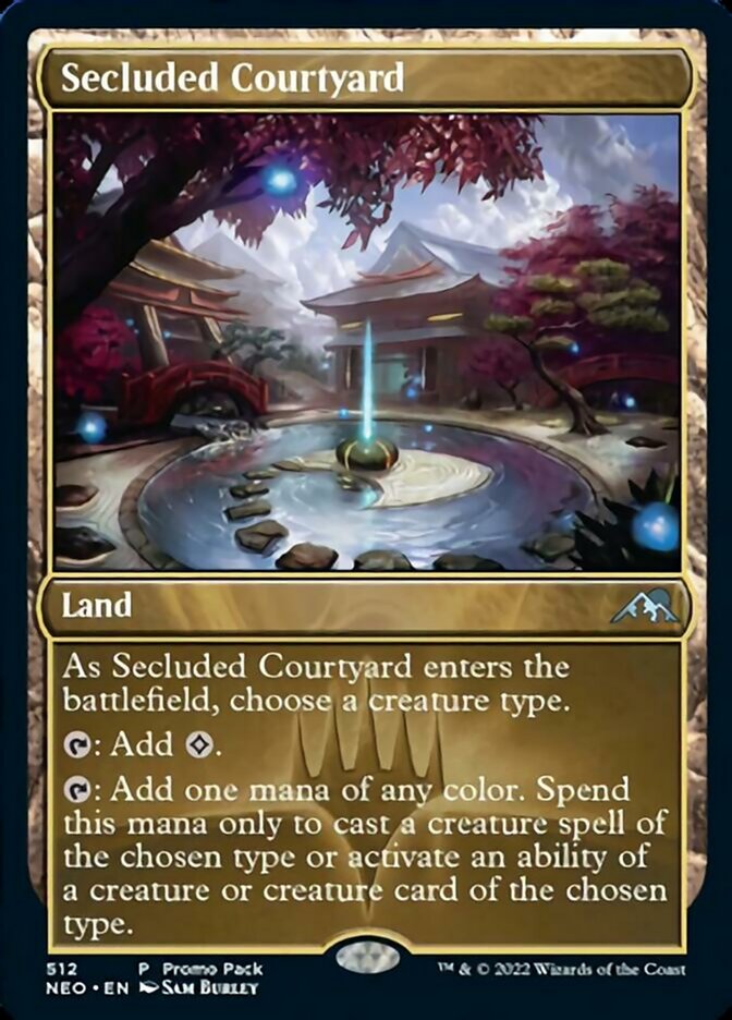Secluded Courtyard (Promo Pack) [Kamigawa: Neon Dynasty Promos] | Gaming Infinity