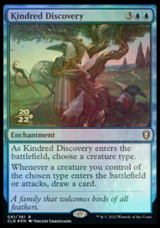 Kindred Discovery [Commander Legends: Battle for Baldur's Gate Prerelease Promos] | Gaming Infinity