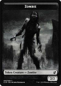 Zombie (010) // Zombie (011) Double-sided Token [Commander 2019 Tokens] | Gaming Infinity