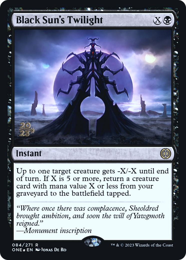 Black Sun's Twilight [Phyrexia: All Will Be One Prerelease Promos] | Gaming Infinity