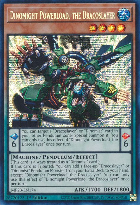 Dinomight Powerload, the Dracoslayer [MP23-EN174] Prismatic Secret Rare | Gaming Infinity