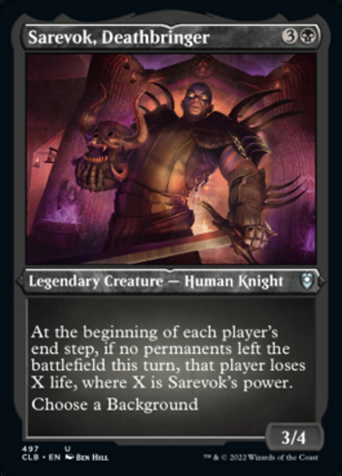 Sarevok, Deathbringer (Foil Etched) [Commander Legends: Battle for Baldur's Gate] | Gaming Infinity