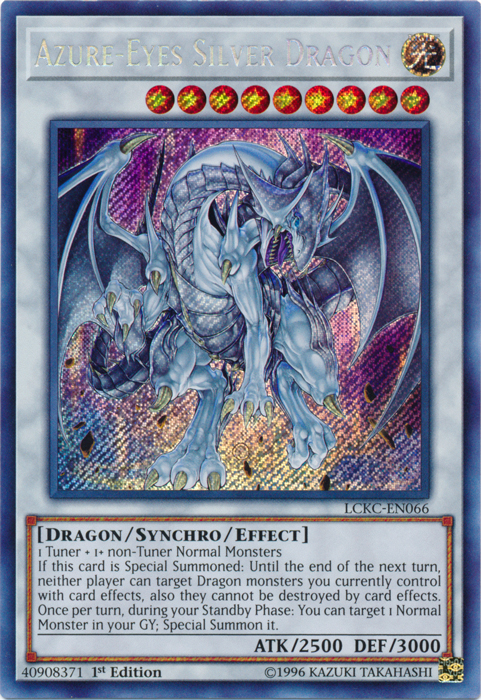 Azure-Eyes Silver Dragon [LCKC-EN066] Secret Rare | Gaming Infinity