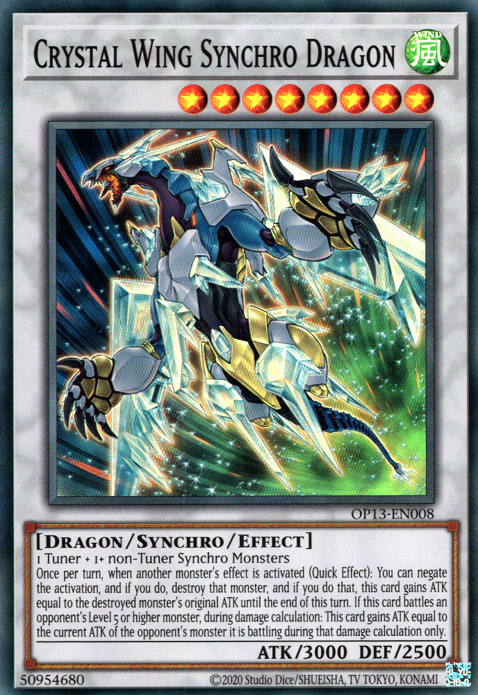 Crystal Wing Synchro Dragon [OP13-EN008] Super Rare | Gaming Infinity