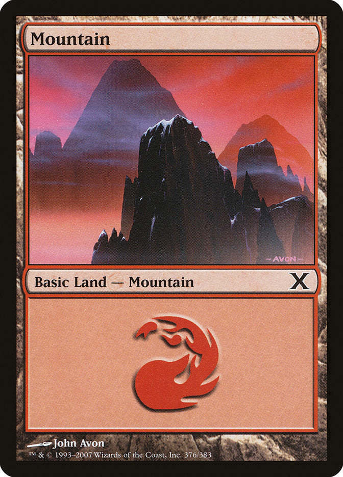 Mountain (376) [Tenth Edition] | Gaming Infinity