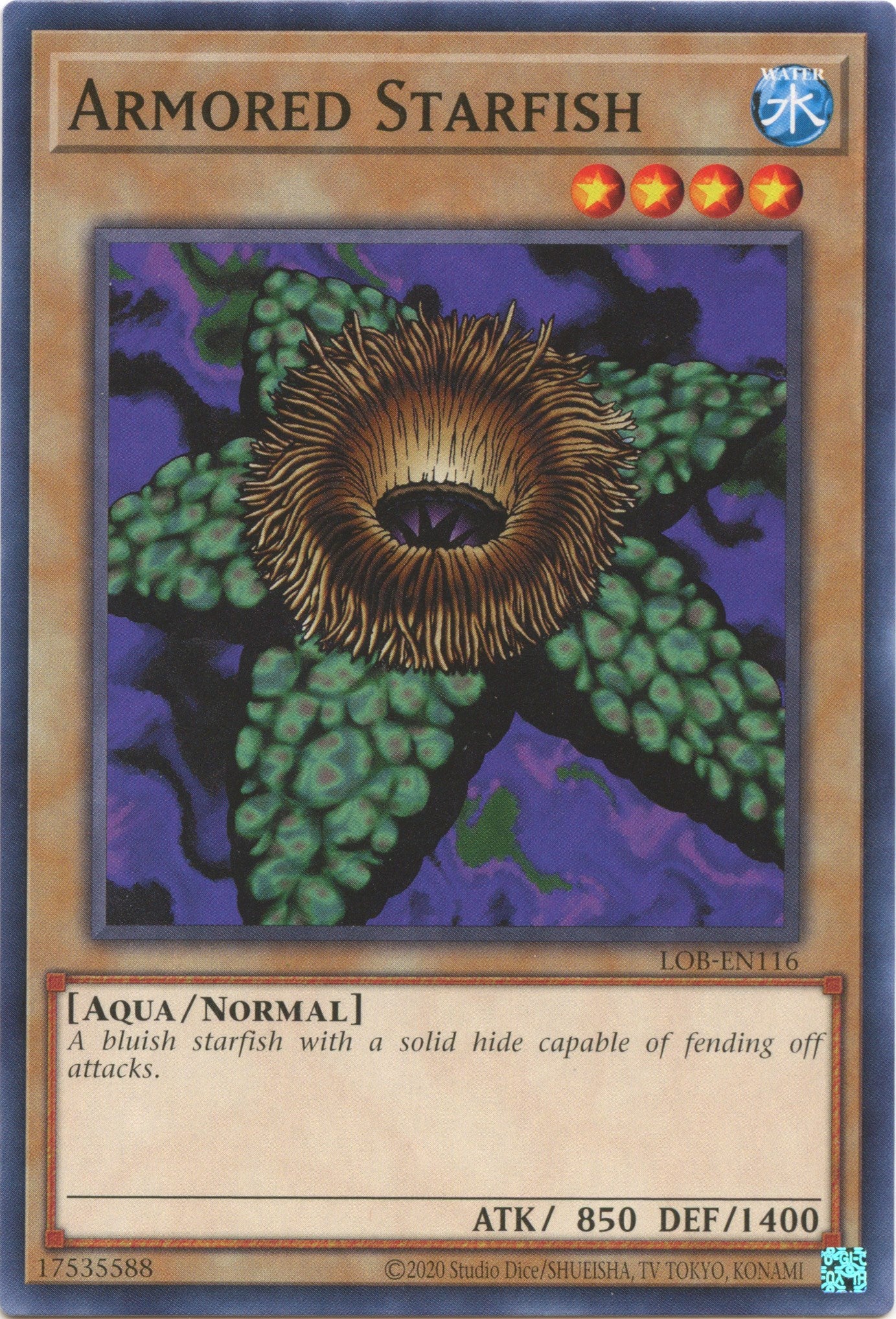 Armored Starfish (25th Anniversary) [LOB-EN116] Common | Gaming Infinity