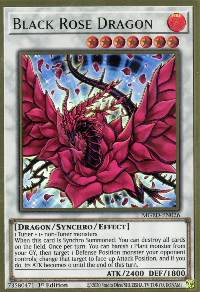 Black Rose Dragon [MGED-EN026] Gold Rare | Gaming Infinity