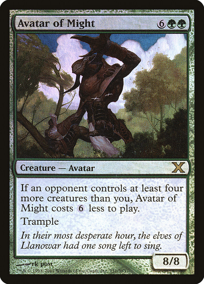 Avatar of Might (Premium Foil) [Tenth Edition] | Gaming Infinity