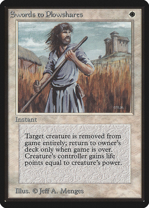 Swords to Plowshares [Limited Edition Beta] | Gaming Infinity