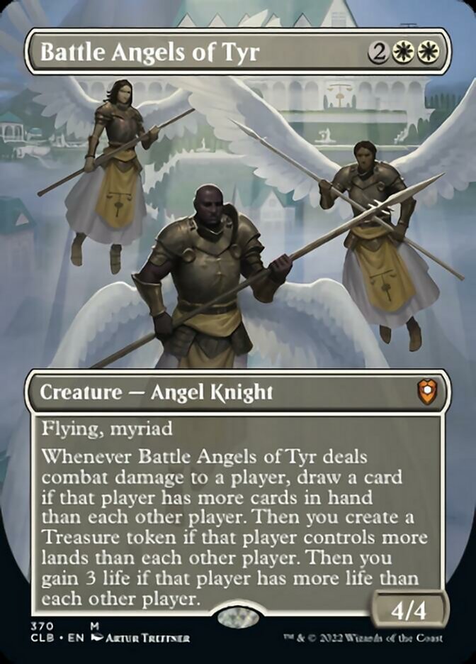 Battle Angels of Tyr (Borderless Alternate Art) [Commander Legends: Battle for Baldur's Gate] | Gaming Infinity