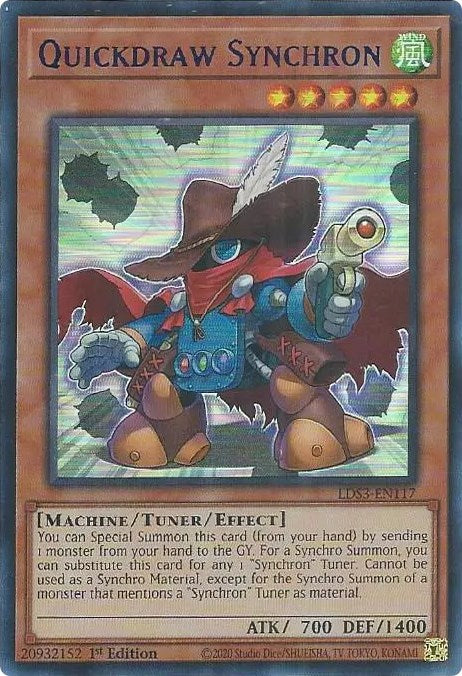 Quickdraw Synchron (Blue) [LDS3-EN117] Ultra Rare | Gaming Infinity