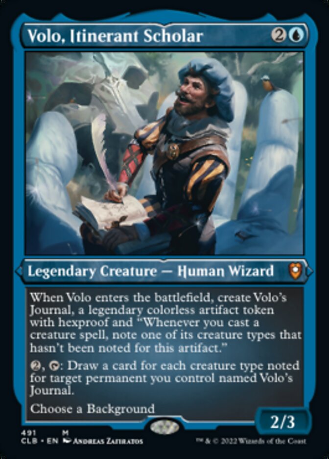 Volo, Itinerant Scholar (Foil Etched) [Commander Legends: Battle for Baldur's Gate] | Gaming Infinity