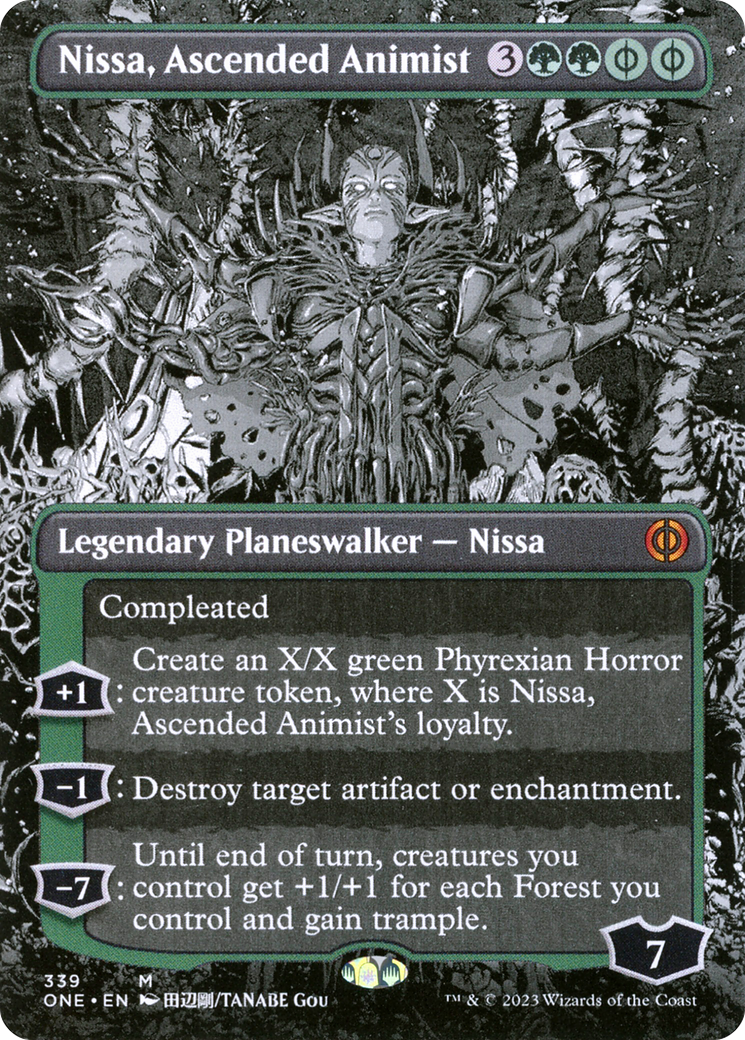 Nissa, Ascended Animist (Borderless Manga) [Phyrexia: All Will Be One] | Gaming Infinity