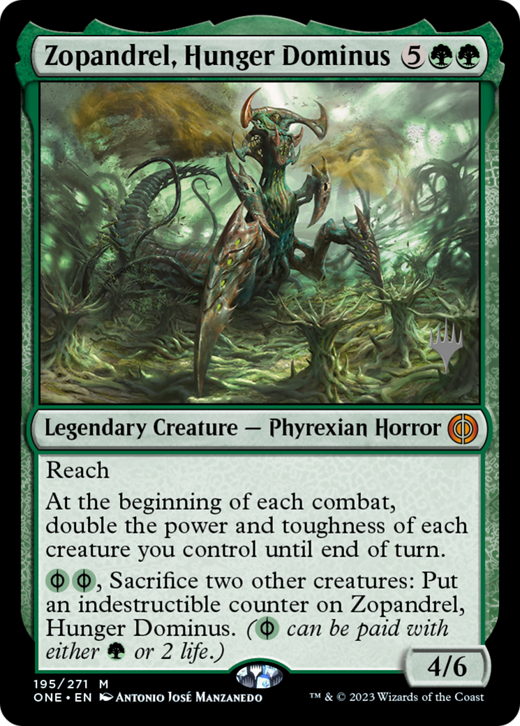 Zopandrel, Hunger Dominus (Promo Pack) [Phyrexia: All Will Be One Promos] | Gaming Infinity