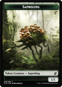 Saproling // Morph Double-sided Token [Commander 2019 Tokens] | Gaming Infinity