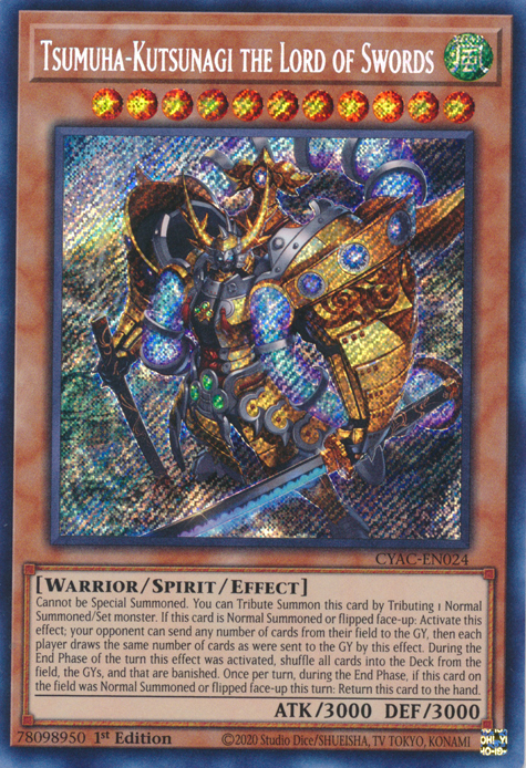 Tsumuha-Kutsunagi the Lord of Swords [CYAC-EN024] Secret Rare | Gaming Infinity