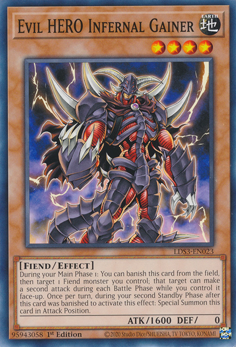 Evil HERO Infernal Gainer [LDS3-EN023] Common | Gaming Infinity