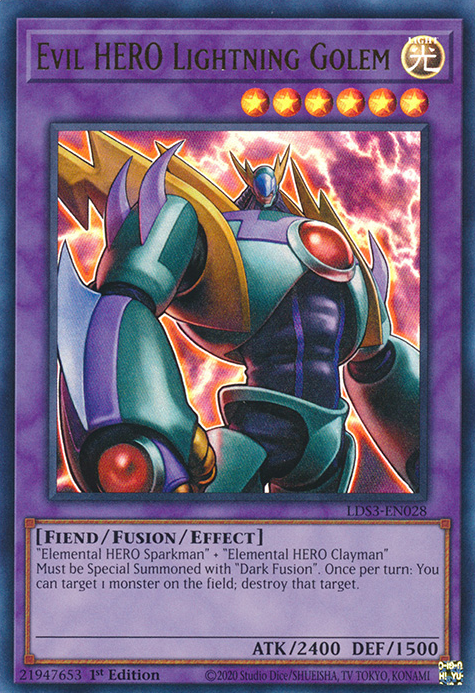 Evil HERO Lightning Golem [LDS3-EN028] Ultra Rare | Gaming Infinity