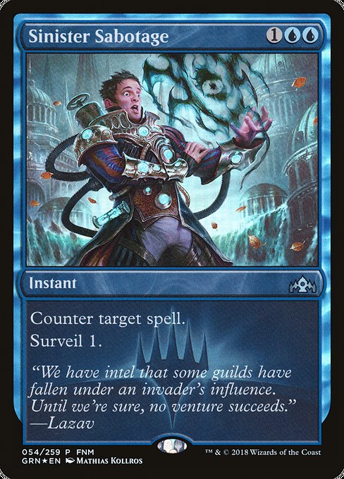 Sinister Sabotage [Guilds of Ravnica Promos] | Gaming Infinity