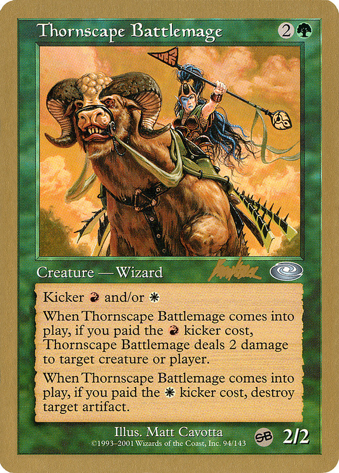 Thornscape Battlemage (Brian Kibler) (SB) [World Championship Decks 2002] | Gaming Infinity