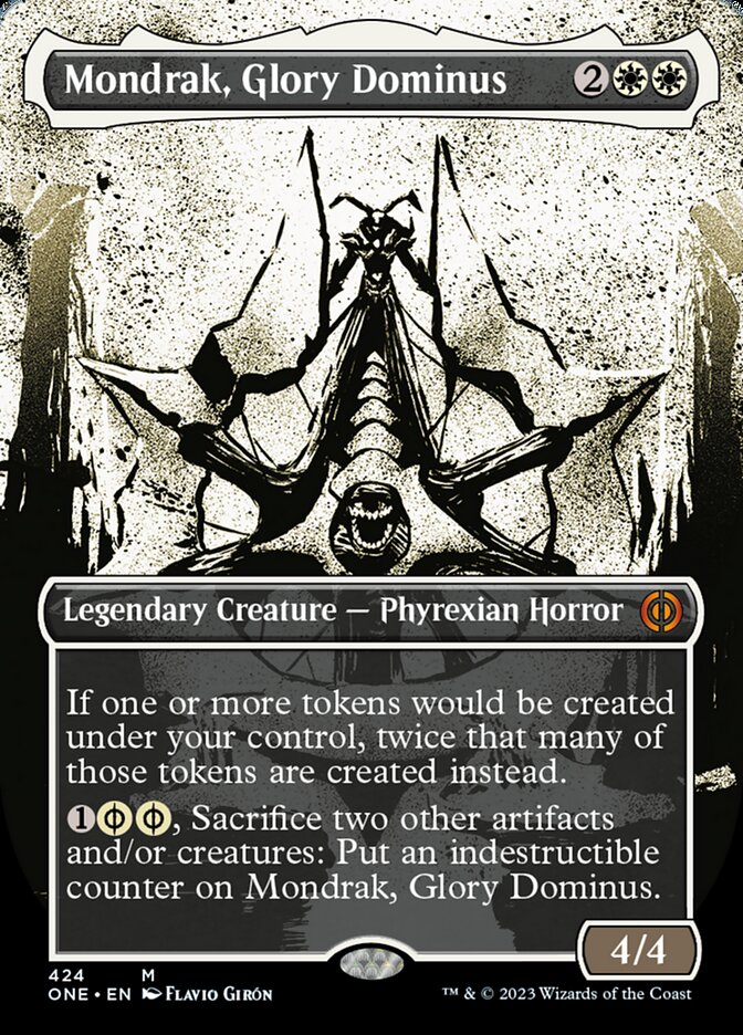 Mondrak, Glory Dominus (Borderless Ichor Step-and-Compleat Foil) [Phyrexia: All Will Be One] | Gaming Infinity