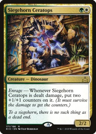 Siegehorn Ceratops [Rivals of Ixalan Promos] | Gaming Infinity