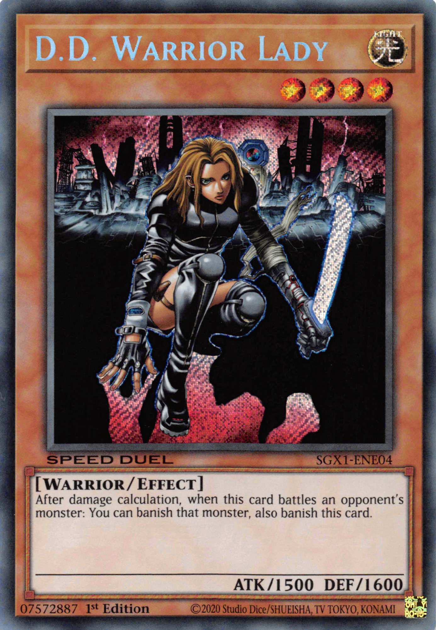 D.D. Warrior Lady [SGX1-ENE04] Secret Rare | Gaming Infinity