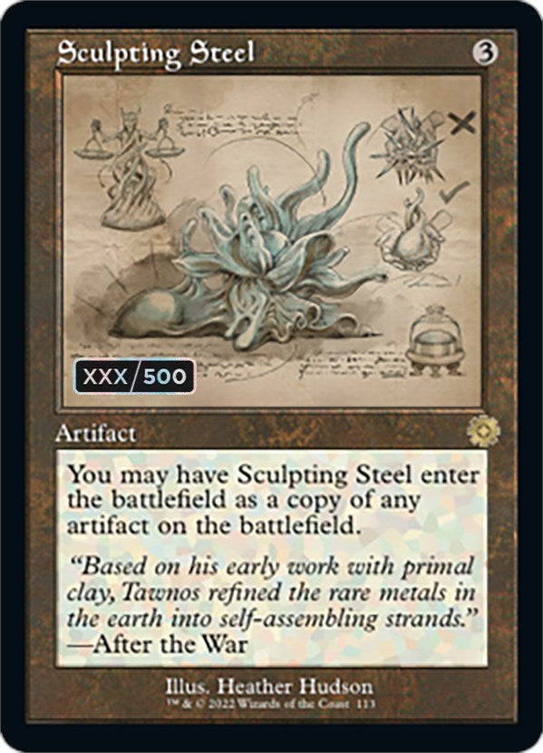 Sculpting Steel (Retro Schematic) (Serial Numbered) [The Brothers' War Retro Artifacts] | Gaming Infinity