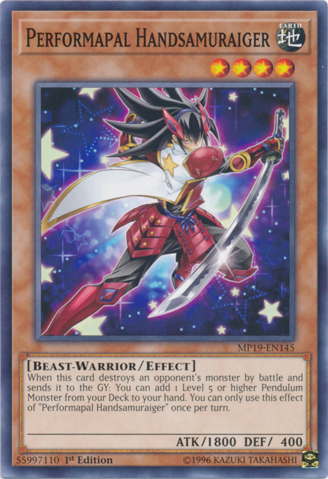 Performapal Handsamuraiger [MP19-EN145] Common | Gaming Infinity