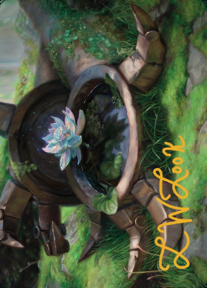 Timeless Lotus Art Card (Gold-Stamped Signature) [Dominaria United Art Series] | Gaming Infinity