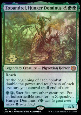 Zopandrel, Hunger Dominus [Phyrexia: All Will Be One Prerelease Promos] | Gaming Infinity