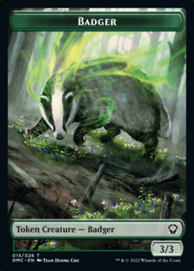 Saproling // Badger Double-sided Token [Dominaria United Tokens] | Gaming Infinity