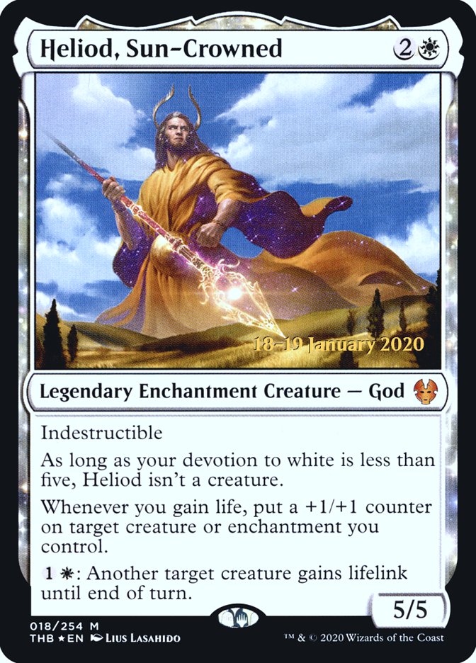 Heliod, Sun-Crowned [Theros Beyond Death Prerelease Promos] | Gaming Infinity